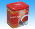 200g Printed Rectangular Tin Box With Pvc Window , Red  Coffee / Tea Storage Box supplier