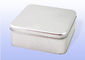 Christmas Holiday Plain Square Tin Box For Candy Chocolate / Cookie supplier