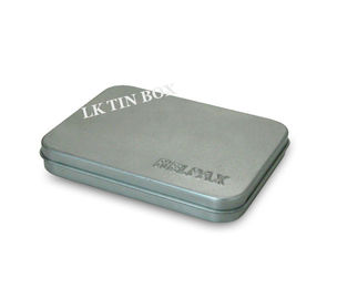 Hinged Tin Box Rectangular Small Tin Boxes Metal Tin Canister CMYK Printing supplier