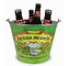CMYK Tin Ice Bucket Tongs , Galvanized Beer Bucket 5L Volume supplier