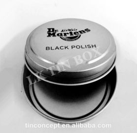 Metal Round Tin Box Canister For Lip Balm Cream Shoe Polish Press To Open supplier