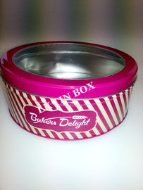 Holiday Cookie Tin Box / Empty Cookie Tins / Cookie Storage Tins With Window supplier